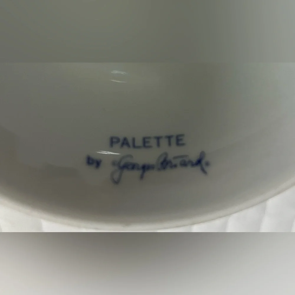 Georges Briard “Palette” multi-colored stripes with tulip patterns cake stand - Picture 8 of 8